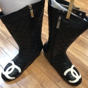 Chanel Tall quilted Boots